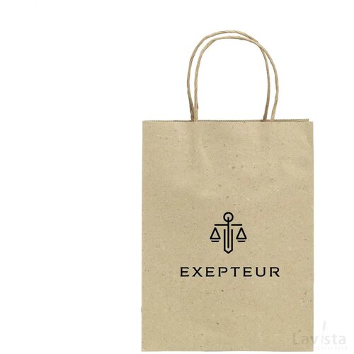Leaf It Bag Gerecycled Graspapier (120 G/M²) M Bruin