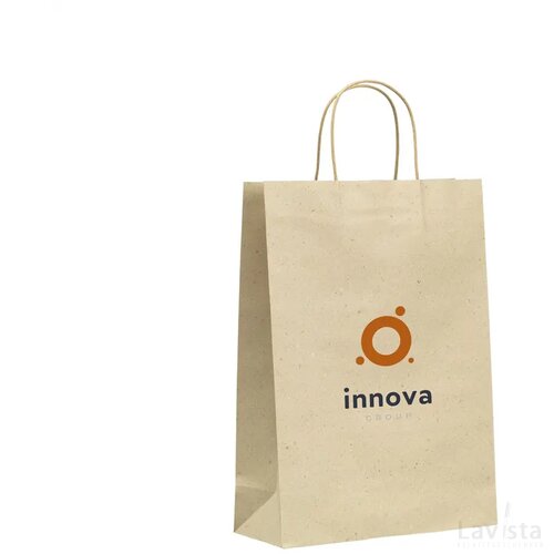 Leaf It Bag Gerecycled Graspapier (120 G/M²) L Bruin