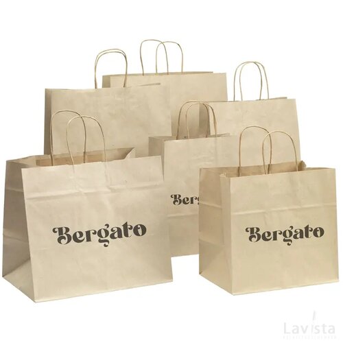 Leaf It Bag Wide Gerecycled Graspapier (90 G/M²) M Bruin