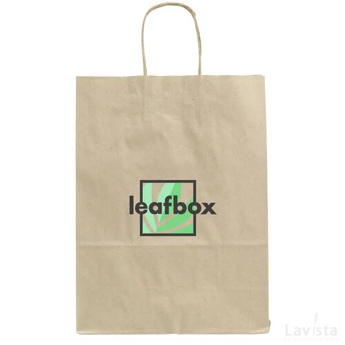 Leaf It Bag Wide Gerecycled Graspapier (90 G/M²) M Bruin