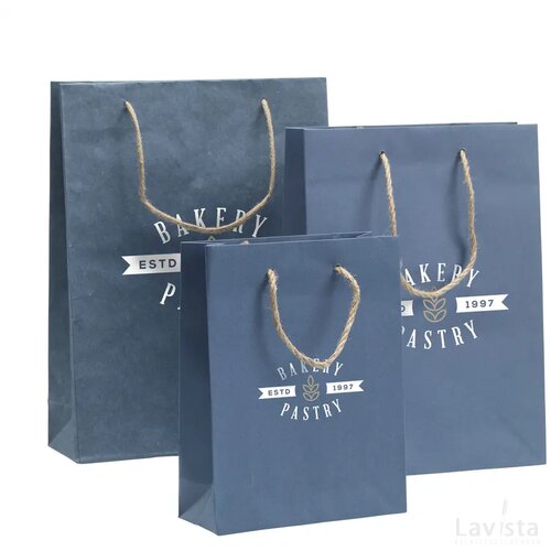 Leaf It Bag Gerecycled Met Jeansvezels (180 G/M²) S Donkerblauw