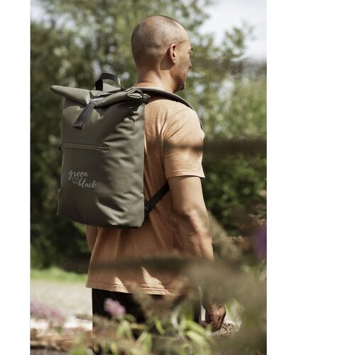Lennon Roll-Top Recycled PU Laptop Rugzak
