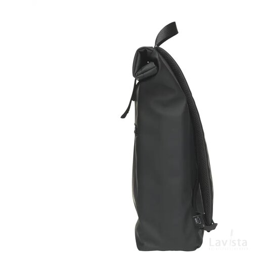 Lennon Roll-Top Recycled Pu Backpack Rugzak Zwart