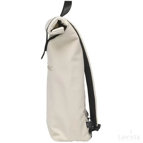 Lennon Roll-Top Recycled Pu Backpack Rugzak Beige