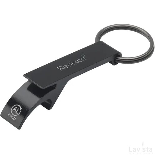 Opener Grs Recycled Aluminium Sleutelhanger Zwart