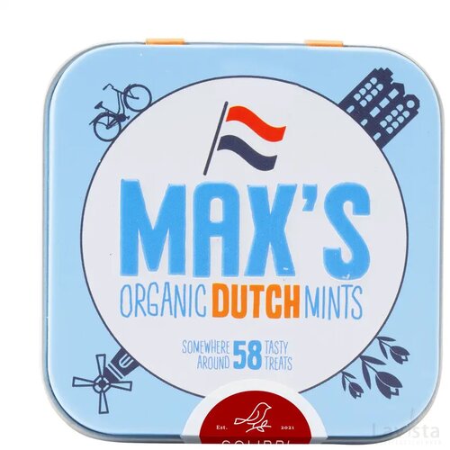 Max's Mints Organic Menthol Dutch Mints Lichtblauw