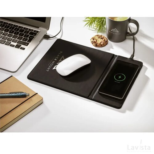 Recycled Wireless Charging Muismat Zwart