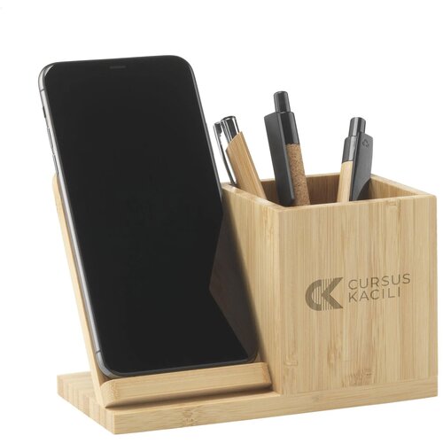Bamboo Penhouder Met Draadloze Oplader