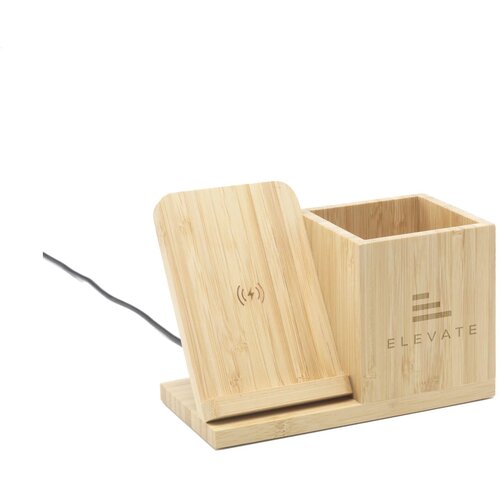 Bamboo Penhouder Met Draadloze Oplader