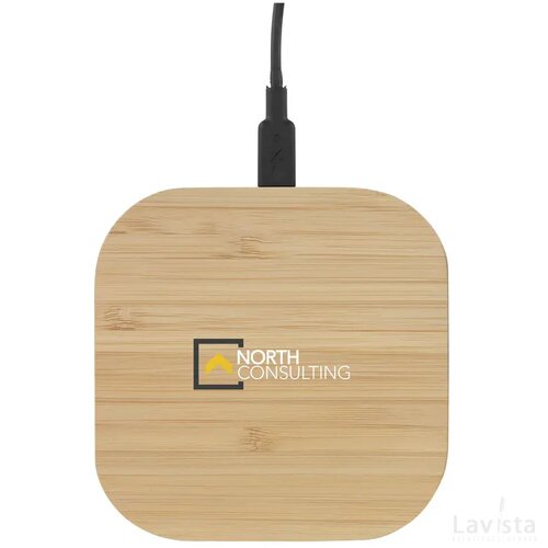 Bamboo Fsc-100% Wireless Charger 15W Draadloze Oplader Bamboe