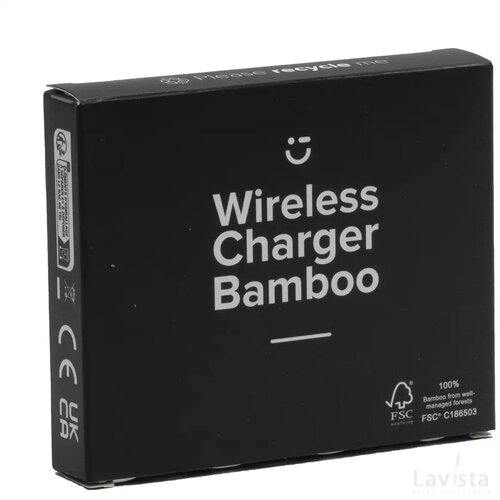 Bamboo Fsc-100% Wireless Charger 15W Draadloze Oplader Bamboe