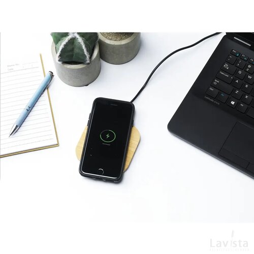 Bamboo Fsc-100% Wireless Charger 15W Draadloze Oplader Bamboe