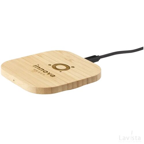 Bamboo Fsc-100% Wireless Charger 15W Draadloze Oplader Bamboe