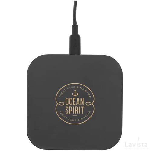 Bamboo Fsc-100% Wireless Charger 15W Draadloze Oplader Zwart