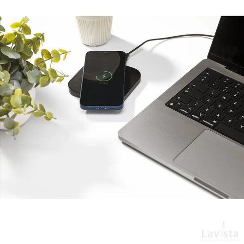 Bamboo Fsc-100% Wireless Charger 15W Draadloze Oplader Zwart