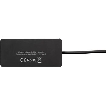 Tecco Grs Recycled Alu Usb Hub Zwart