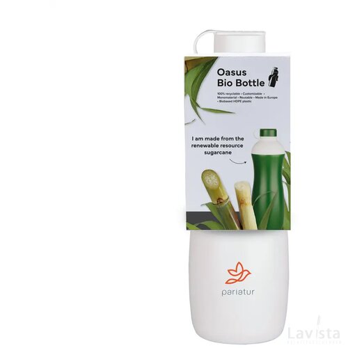 Oasus Bio Bottle 500 Ml Waterfles Wit/Wit