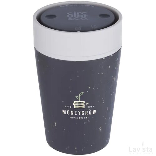 Circular&Co Recycled Coffee Cup 227 Ml Koffiebeker Grijs/Wit