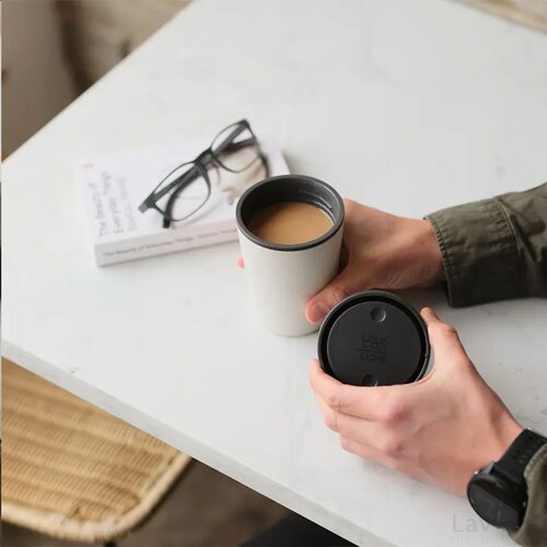 Circular&Co Recycled Coffee Cup 227 Ml Koffiebeker Grijs/Wit