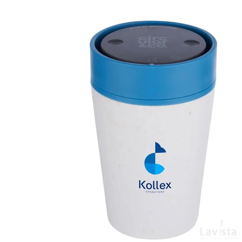 Circular&Co Recycled Coffee Cup 227 Ml Koffiebeker Wit/Pacific Blue
