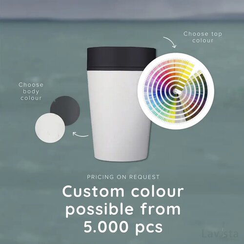Circular&Co Recycled Coffee Cup 227 Ml Koffiebeker Wit/Pacific Blue
