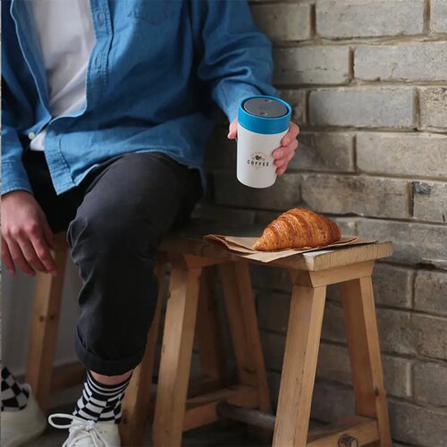 Circular&Co Recycled Coffee Cup 227 Ml Koffiebeker Wit/Pacific Blue
