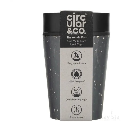 Circular&Co Recycled Coffee Cup 227 Ml Koffiebeker Zwart/Zwart