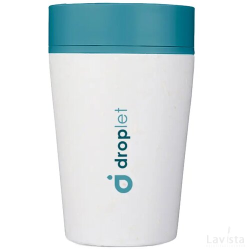 Circular&Co Recycled Coffee Cup 227 Ml Koffiebeker Wit/Aquamarine Green