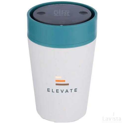 Circular&Co Recycled Coffee Cup 227 Ml Koffiebeker Wit/Aquamarine Green