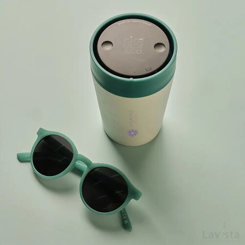 Circular&Co Recycled Coffee Cup 227 Ml Koffiebeker Wit/Aquamarine Green