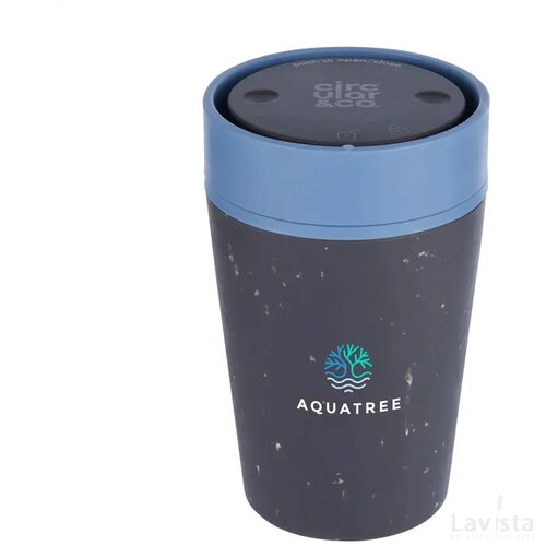 Circular&Co Recycled Coffee Cup 227 Ml Koffiebeker Grijs/Blauw