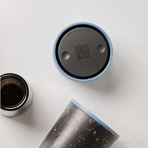 Circular&Co Recycled Coffee Cup 227 Ml Koffiebeker Grijs/Blauw