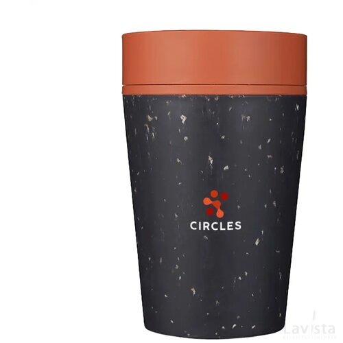 Circular&Co Recycled Coffee Cup 227 Ml Koffiebeker Grijs/Oranje
