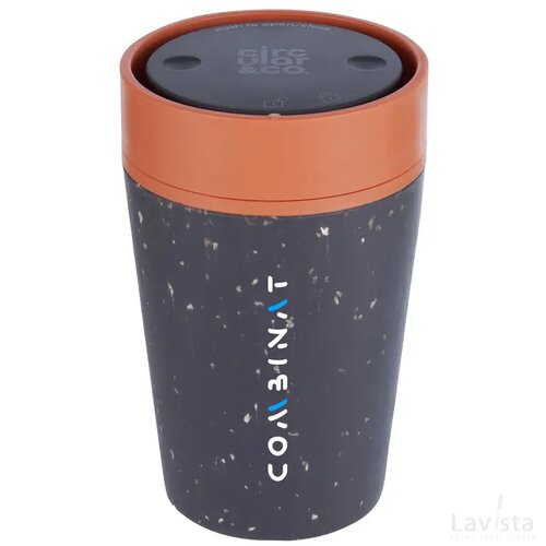 Circular&Co Recycled Coffee Cup 227 Ml Koffiebeker Grijs/Oranje