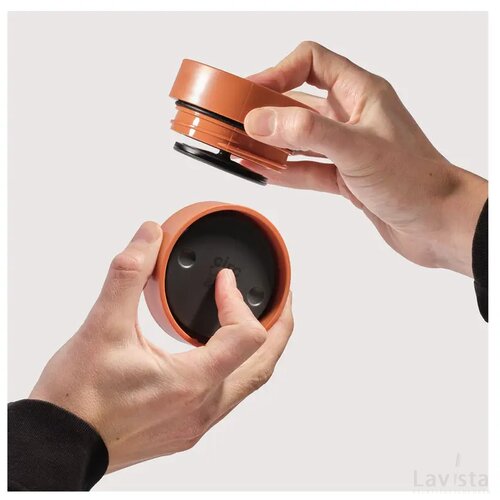 Circular&Co Recycled Coffee Cup 227 Ml Koffiebeker Grijs/Oranje