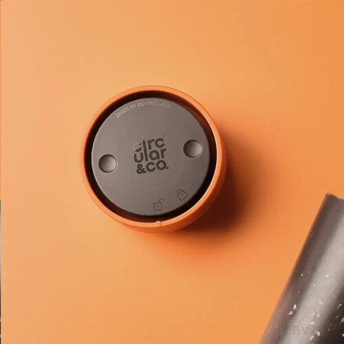 Circular&Co Recycled Coffee Cup 227 Ml Koffiebeker Grijs/Oranje