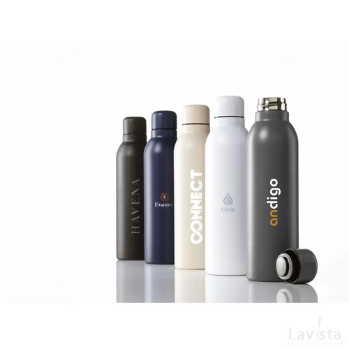 Helios Recycled Steel Bottle 470 Ml Thermosfles Zwart