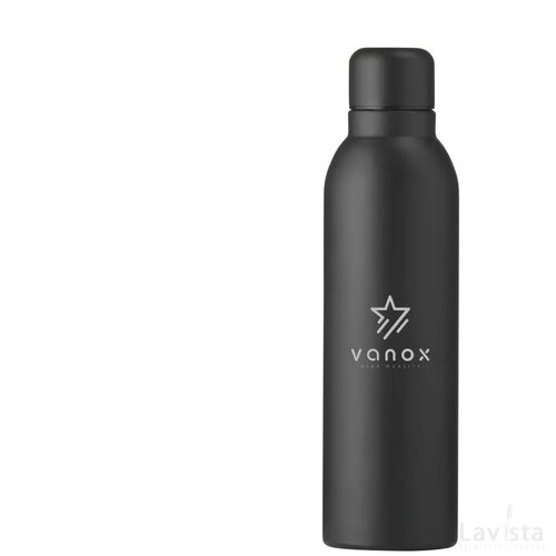 Helios Recycled Steel Bottle 470 Ml Thermosfles Zwart
