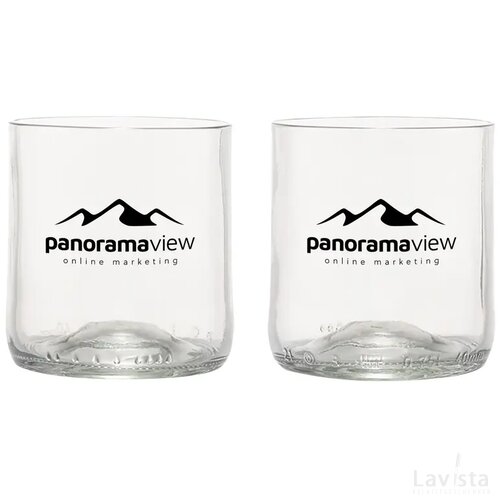 Rebottled® Short Tumbler 2-Pack Set Glazen Transparant