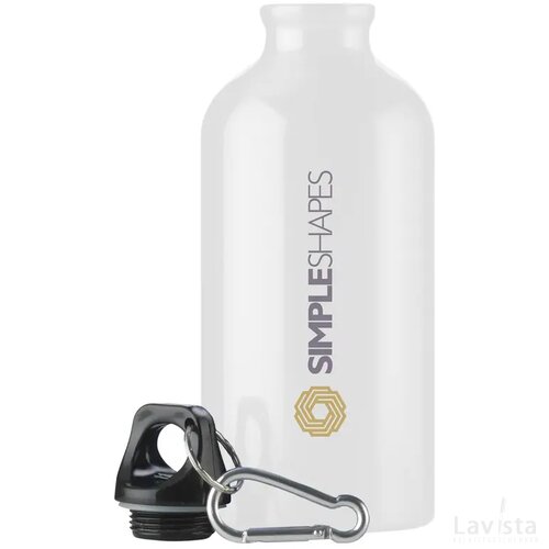 GRS Recycled Aluminium Waterfles (500 ml) Wit