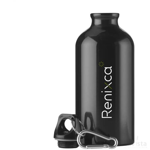 GRS Recycled Aluminium Waterfles (500 ml) Zwart
