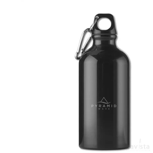 GRS Recycled Aluminium Waterfles (500 ml) Zwart