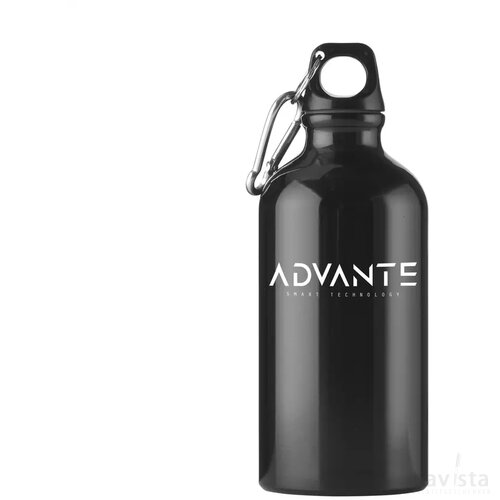 GRS Recycled Aluminium Waterfles (500 ml) Zwart