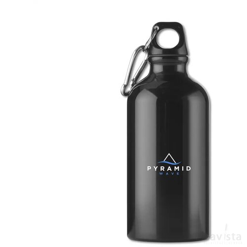 GRS Recycled Aluminium Waterfles (500 ml) Zwart