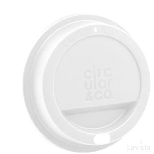 Circular&Co Returnable Cup Lid 340 Ml Koffiebeker Donkergrijs/Wit