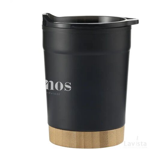 Kobe Bamboo Rcs Recycled Steel 350 Ml Koffiebeker Zwart