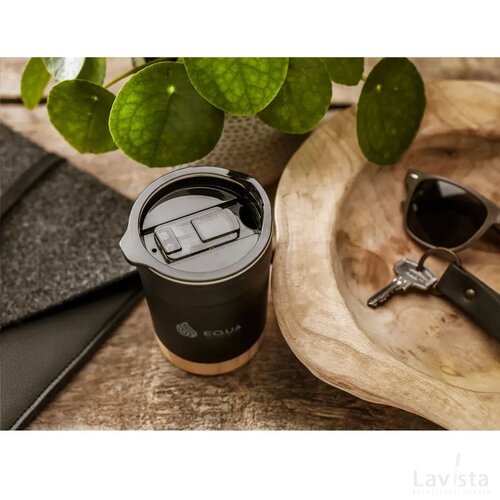 Kobe Bamboo Rcs Recycled Steel 350 Ml Koffiebeker Zwart