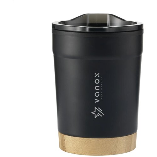Bamboo Rcs Recycled Steel Koffiebeker Zwart