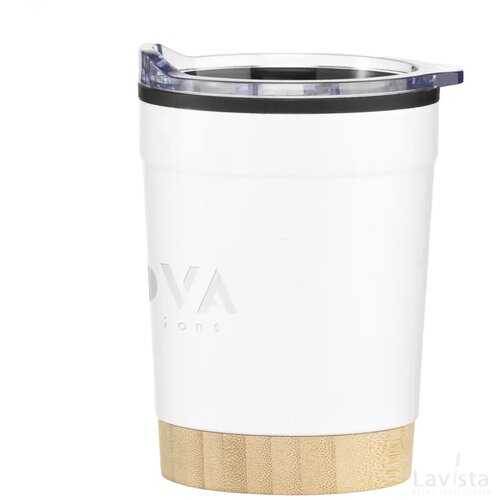 Kobe Bamboo Rcs Recycled Steel 350 Ml Koffiebeker Wit