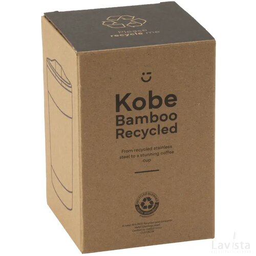 Kobe Bamboo Rcs Recycled Steel 350 Ml Koffiebeker Wit